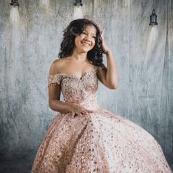 Rose Gold Ball Gown (Prom, Quinceanera, Formal)XXS