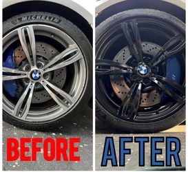 Doing rim blackout and caliper painting