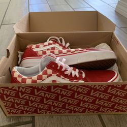 Vans Red Checkered Sk8 Low Sneakers Men’s 8.5 Women’s 10