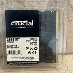 Crucial 32GB Kit 16GBx2 DDR4-2400 SODIMM