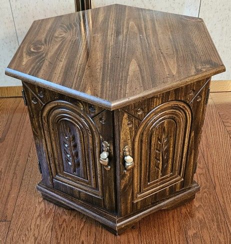 Mid-Century Hexagonal End Table