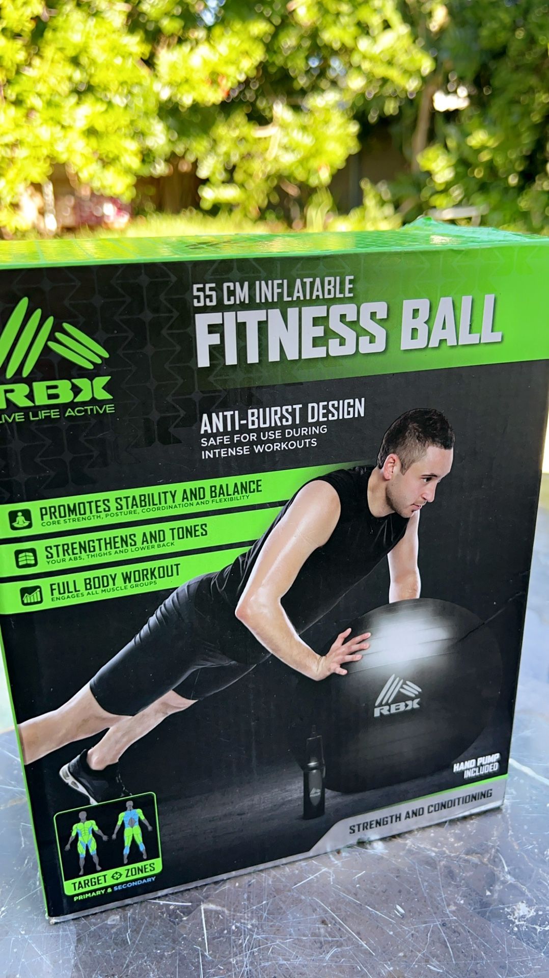 RBX 55 CM Inflatable Fitness Ball