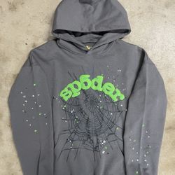 Sp5der hoodie Slate gray 
