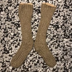 Grey Knit Socks