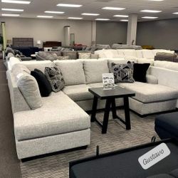 $36 Down Payment Ashley Double Chaise Sectional Sofa Total Price 