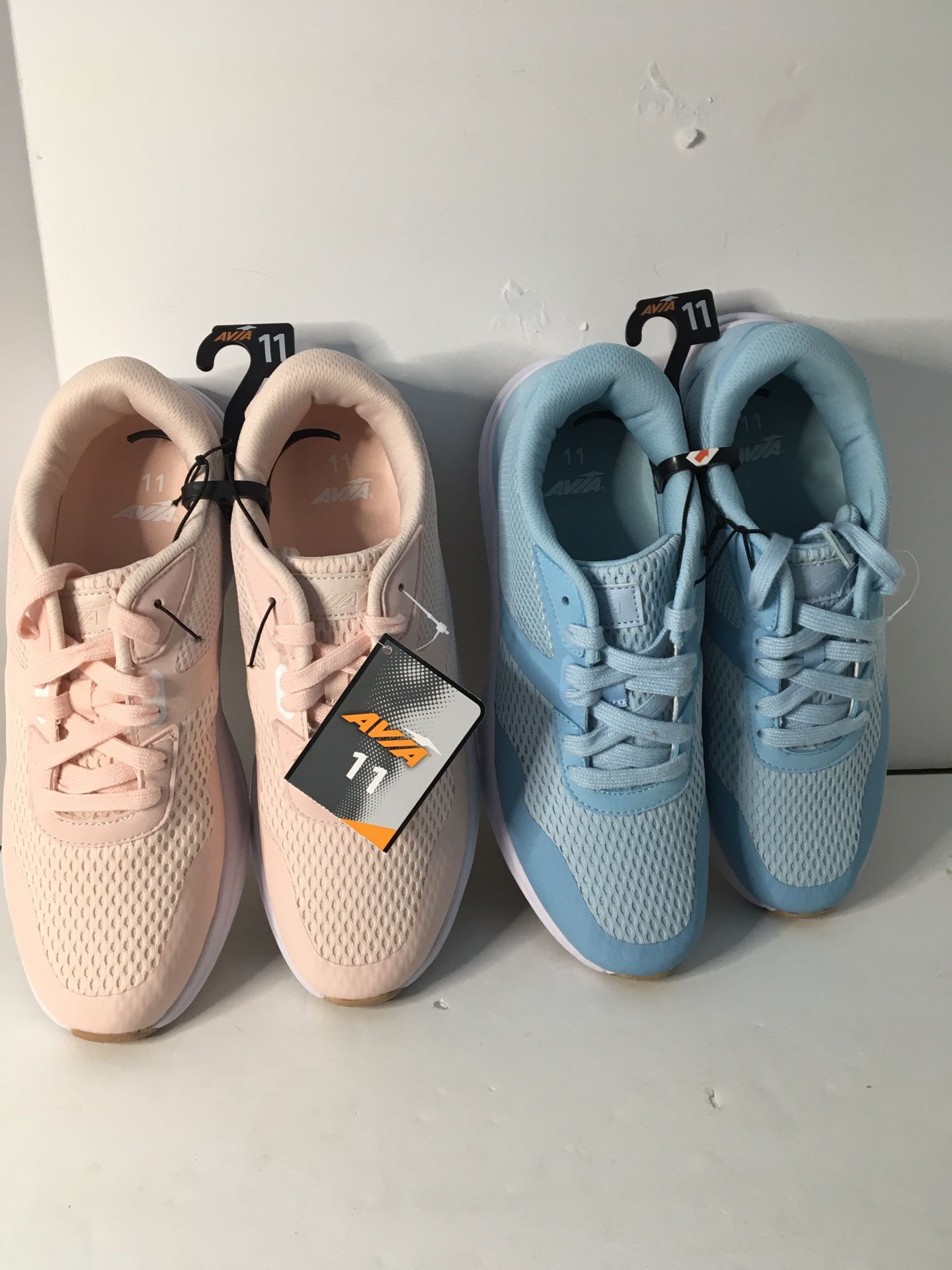 New. 2 Pair Women's Size 11 Avia Athletic Shoes Pink/baby Blue for