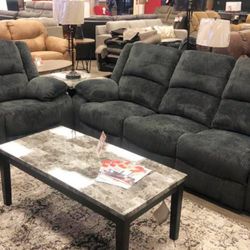 Draycoll Slate Power Reclining Sofa And Loveseat Couch /Brand New Ashley 