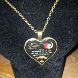 To My Daughter You Are Sunshine To My Day Sunshine To My Life Love To My Heart Love Dad Necklace 21 Inch Stainless Steel