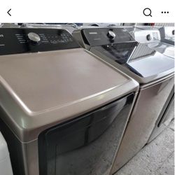 Samsung Washer And Dryer Glass Top Load Set Large Capacity 