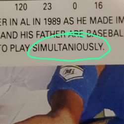 Ken Griffey ERROR Card