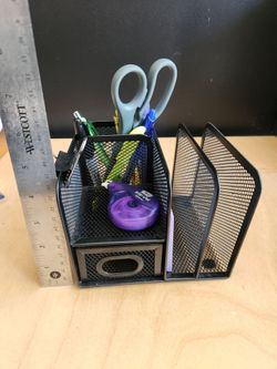 Desk organizer,  business card holder & pencil/pen cup