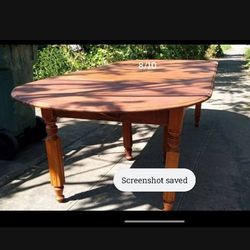 Super Expansion Antique Oak Dining Table 