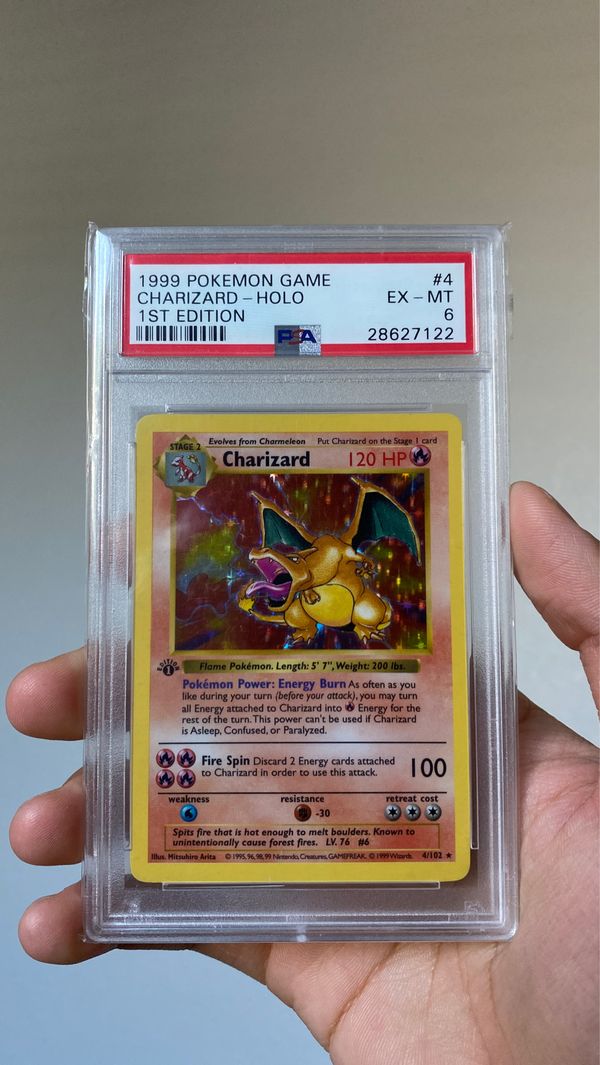 1st Edition Shadowless Charizard PSA 6 For Sale In Westminster CA