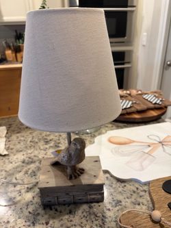 New Bird on books Accent Table Lamp