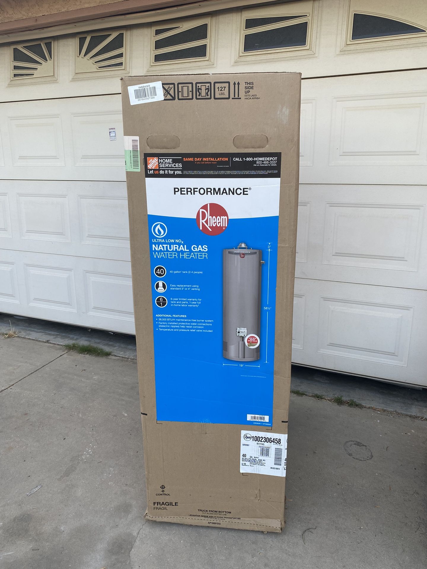 40 gallon water heater