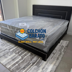 BED FRAME KING SIZE WITH MATTRESS AND BOX SPRING - FREE DELIVERY🚚🚚🚚