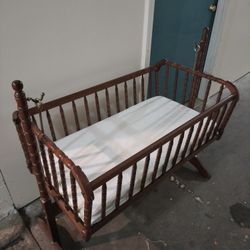 Wooden Rocker That Swivels Back And Forth Never Been Used 