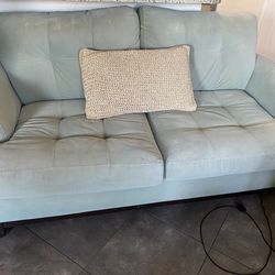 Soft Pale Mint Green Loveseat
