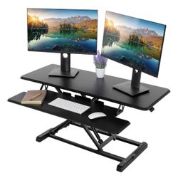 Standing desk converter