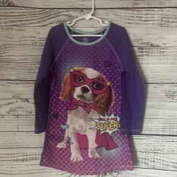 Girls pajama dress with dog size small 6/6x