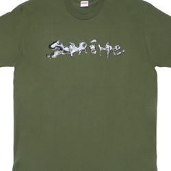 Supreme liquid metal tee cheap