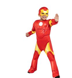 Marvel Toddler Iron Man Halloween Costume Bodysuit Red 2T