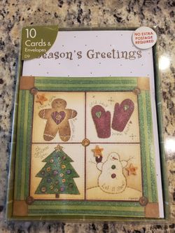 10 Christmas Cards - Seasons Greetings