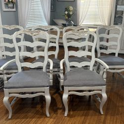 Gorgeous Solid Oak French Country/Farmhouse/Shabby Chic Dining Chairs