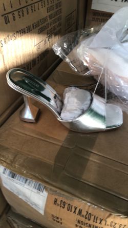 Lot of silver heels new sealed boxes