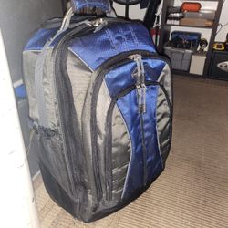 Ricardo Beverly Hills 22" Rolling Backpack Black Blue Gray