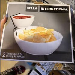 Tiered Rectangular Serving Platter w/Rack