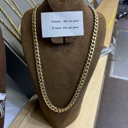 Gold Chain 14 K , 24 Inch 