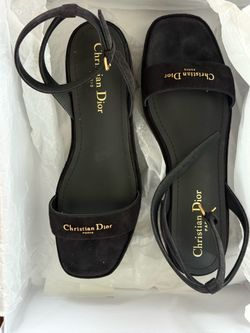 DIOR D-Lane Suede Platform Sandal