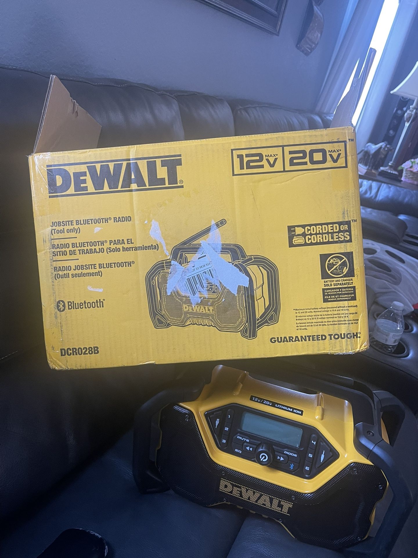 Dewalt Jobsite Bluetooth Radio Tool Only New Open Box