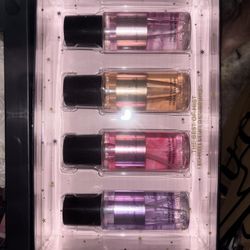 New w/Tags     Victoria’s Secret New Mini Mist Discovery Set   $20 :    4 Scent Set   Love Spell Pure Seduction Bare Vanilla  Velvet Petals  Millingto