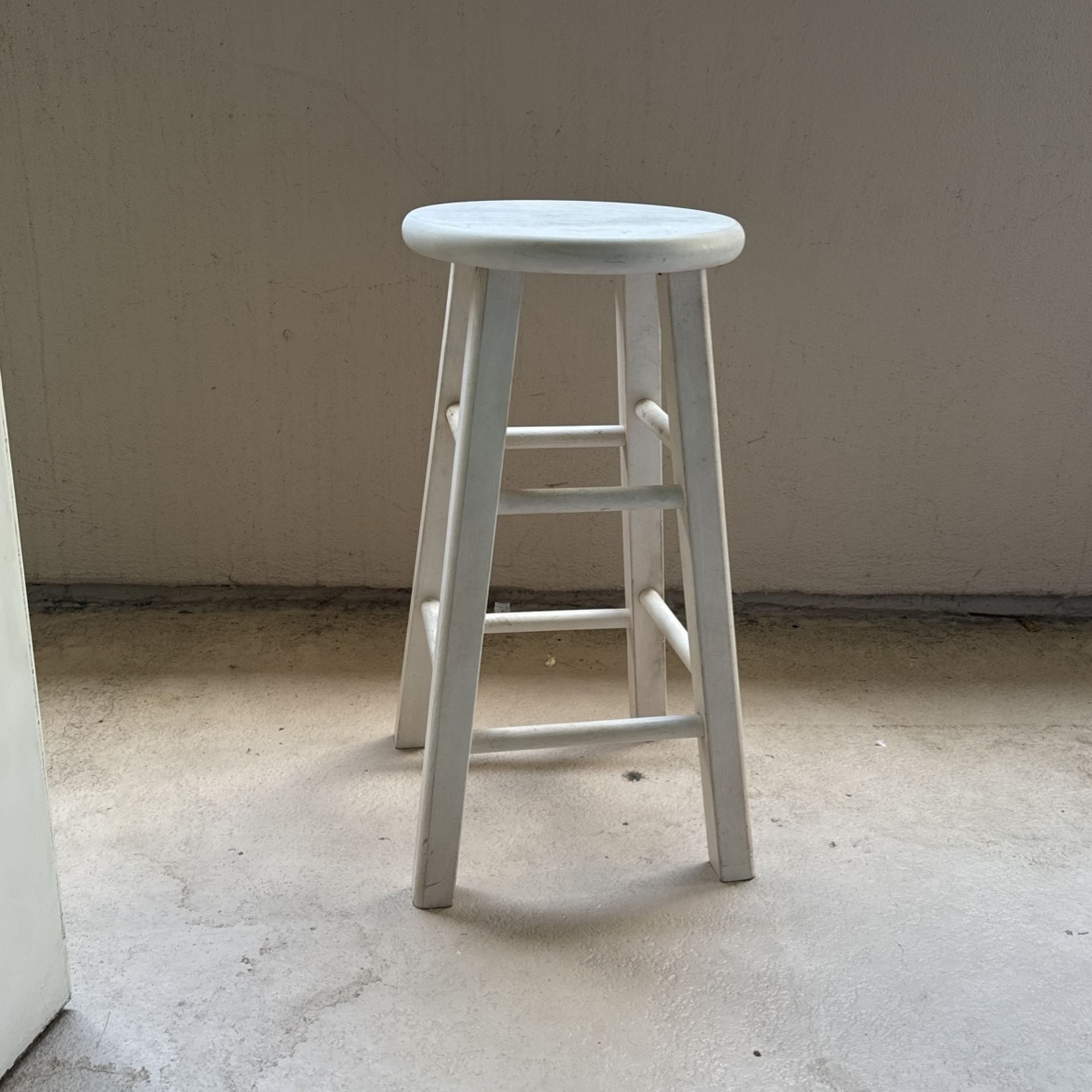 White Wooden Stool