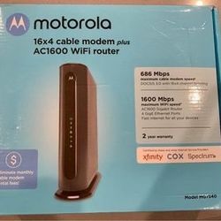 Motorola modem + router combo.