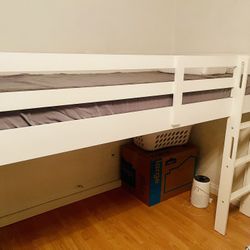 Delta Children Twin Loft Bed with Guardrail and Ladder