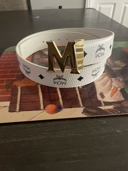 Black on White MCM belt 
