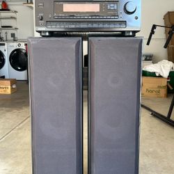 Sony AM/FM Stereo Receiver With Tower Speakers 