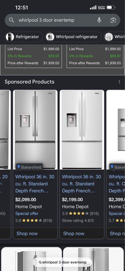 Whirlpool fridge