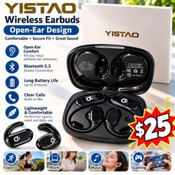 YISTAO Open-Ear Wireless Earbuds – $25