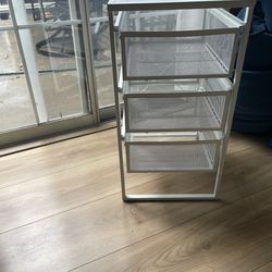 3 drawer metal organizer