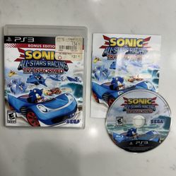 Sonic All-Stars Racing Transformed PlayStation 3 PS3 Video GAME
