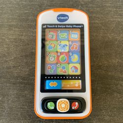 VTech Touch and Swipe Baby Phone Learning Toy for Baby Orange / Tested!