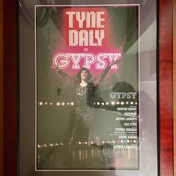 1989 Gypsy Tyne Daly Broadway Theater Window Card Poster, Framed