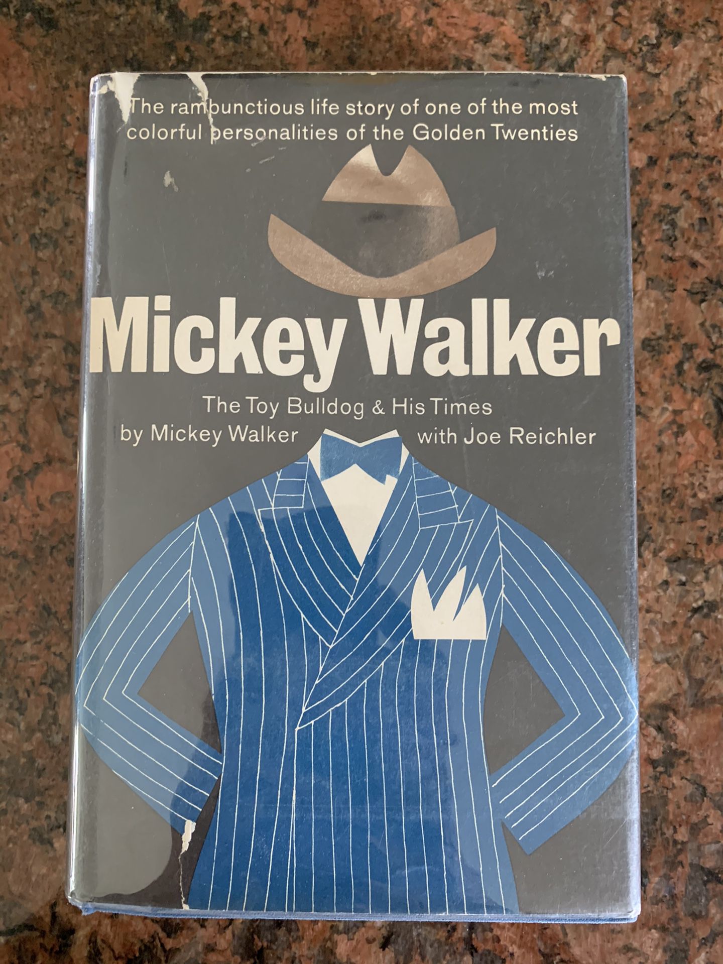 BOXING BOOK. MICKEY WALKER BOXING GREAT! “THE TOY BULLDOG & HIS TIMES” 1961 2nd Printing . Hardback Book!