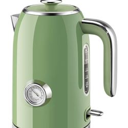 Electric Kettle - 57oz Hot Tea Water Boiler with Thermometer, (New, Open Box)