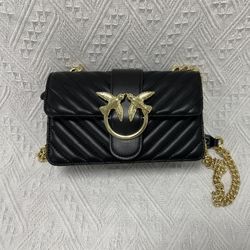 PINKO Mini Love Bag One Chevron Shoulder Bag 
