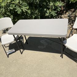Lifetime Table & 2 Chairs. 